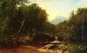 Fisherman by a Mountain Stream by Alfred Thompson Bricher