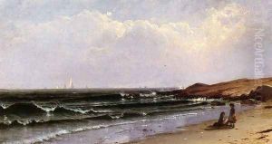 Children at the Seashore by Alfred Thompson Bricher
