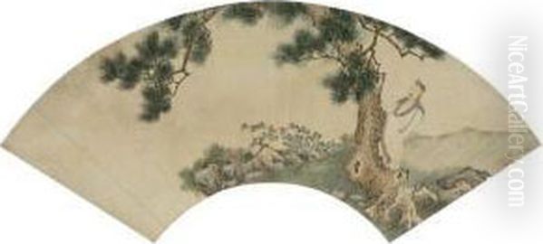 Lofty Gentleman By A Pine Tree - view 1