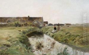 Paysannes Dans La Baie De Somme by Edmond Yvon