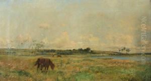 Cheval Au Paturage A Longpres by Edmond Yvon