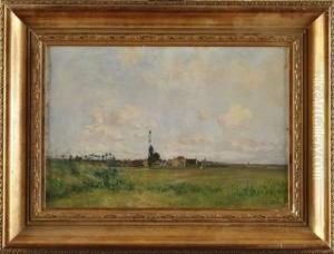 Paysage Aux Deux Peupliers