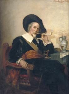 Enjoying A Smoke by Gustav Zaak