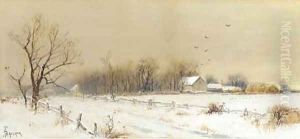 Farmhouse in the Snow by Alfred Thompson Bricher