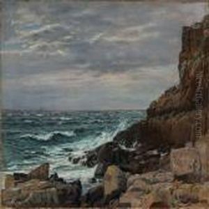 Rocky Coastal Scene From Bornholm Island, Denmark by Christian Zacho