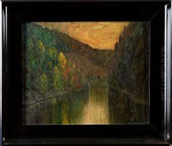 Insjolandskap Monogramsignerad Az - view 1