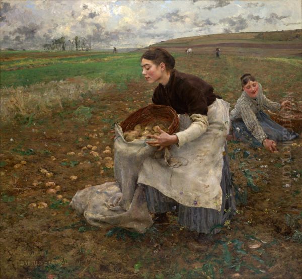 Saison d'Octobre: Récolte des pommes de terre (October: Gathering Potatoes) - view 1
