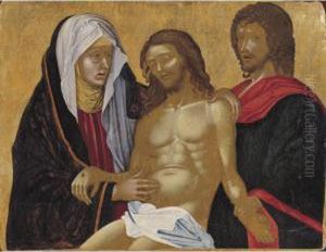 The Dead Christ Supported By The Virgin And Saint John The Evangelist by Nikolaos Zafuris