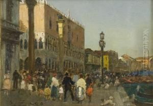 Veduta Di Venezia Con Scene Di Vita Quotidiana by Erma Zago