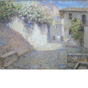 View Of A Village Street by Luigi Zago