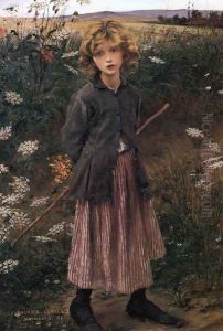 Roadside Flowers, The Little Shepherdess by Jules Bastien-Lepage