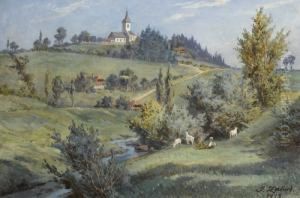 Ansicht Der Kirche Von Wahlern