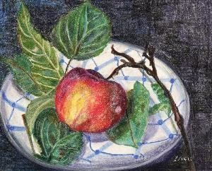 Stillleben Mit Apfel. by Emmanuel Zairis