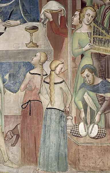 Satan Asking God to Tempt Job (detail of musicians) 1356-67 - view 1