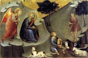 The Annunciation to Joachim c. 1383 by Manfredi de Battilor Bartolo Di Fredi Fredi