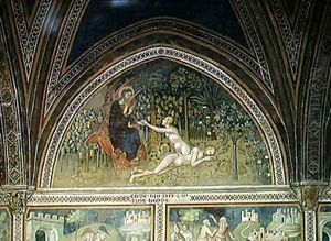 The Creation of Eve 1356-67 by Manfredi de Battilor Bartolo Di Fredi Fredi