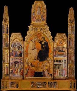 The Coronation of the Virgin 1388 by Manfredi de Battilor Bartolo Di Fredi Fredi