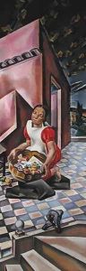 Young Girl with a Basket of Fruit, before 1922 by Maria Blanchard