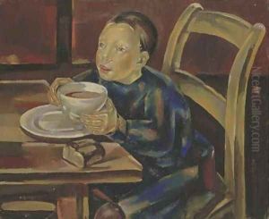 L'enfant au bol, or La tasse de chocolat by Maria Blanchard