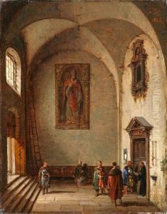 Kruzganek Kosciola Franciszkanow W Krakowie, 1852 R. by Marcin Zaleski