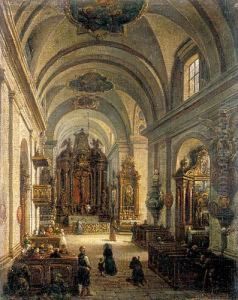 Wnetrze Kosciola Przed Nabozenstwem by Marcin Zaleski