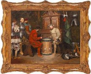 Escena De Juego En El Siglo Xvii by Eduardo Zamacois y Zabala