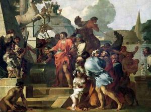 Augustus before the Tomb of Alexander III he Great by Sebastien Bourdon