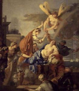 The Death of Dido, late 1630s by Sebastien Bourdon