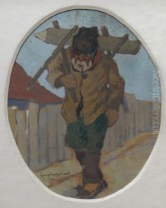 Batran Pe Drum by Gheorghe Zamphiropol Dall