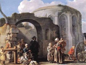 The Beggars 1635-40 by Sebastien Bourdon