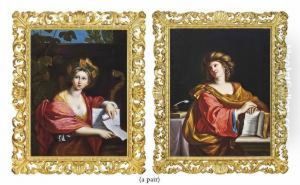The Cumaean Sibyl; And The Samian Sibyl by Domenico Zampieri (Domenichino)