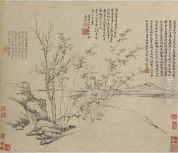 Portrait Of Ni Zan In Landscape - view 1