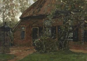 Waterpomp En Appelboom Op Boerenerfje by Jan Adam Zandleven