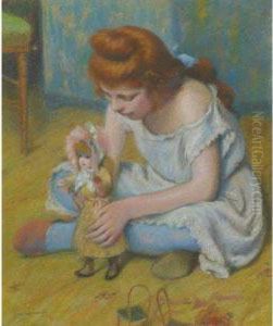 Enfant Jouant A La Poupee