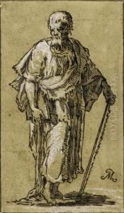The Apostle Simon With Book And Saw