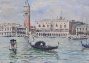 Venetian Scene by Vittore Zanetti Zilla