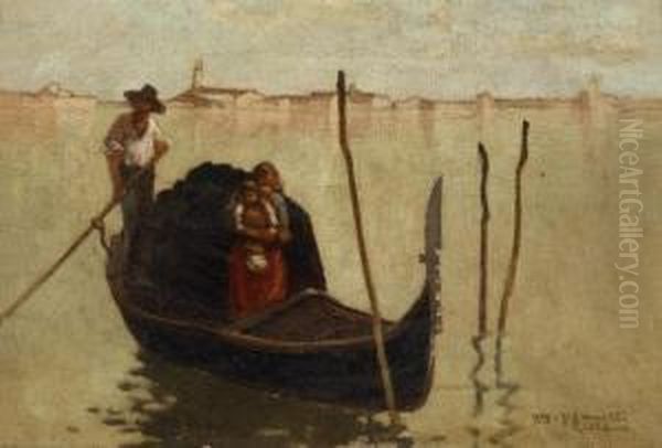 Gondola In The Venetian Lagoon - view 1