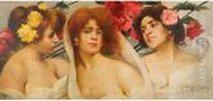 Tre Grazie Tra I Fiori by Giovanni Zangrando