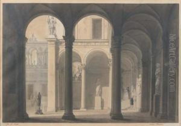 Vue D'une Cour De Palais Animee - view 1