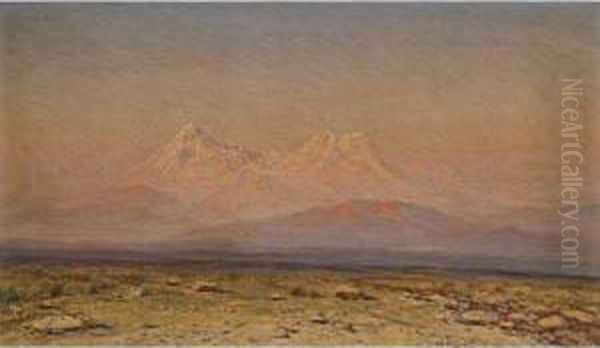 Mountains At Sunset - view 1