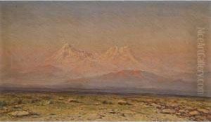 Mountains At Sunset by Ilya Nikolaevich Zankovsky