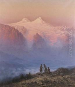 Le Bivouac Dans Les Monts Du Caucase. by Ilya Nikolaevich Zankovsky