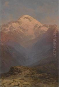 Sunset In The Mountains by Ilya Nikolaevich Zankovsky