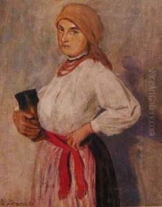 Wiesniaczka Z Dzbanem, Przed 1918 by Marian Zarembski