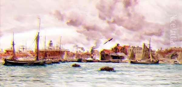 Portsmouth Harbour 1884 - view 1
