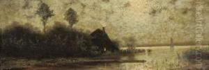 Maison De Pecheur Au Clair De Lune by Viktor Ivanovich Zarubin