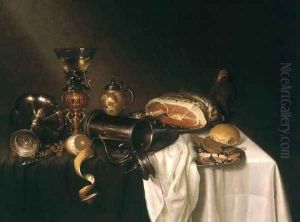 A Breakfast Piece by Maerten Boelema De Stomme