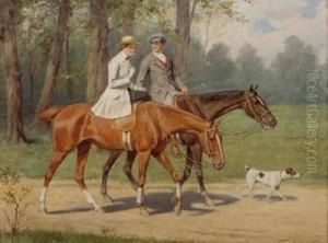 Beim Ausritt by Theodor Zasche