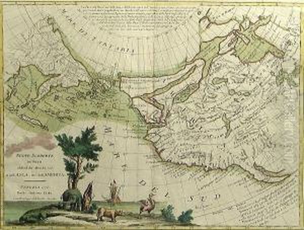 Nuove Scoperte De' Russi Al Nor Del Mare De Sud Si Nel' Asia Che Nell' America - view 1