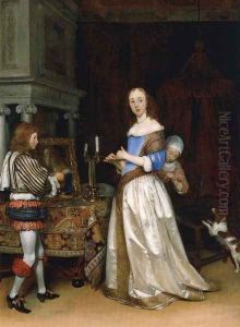 A Lady At Her Toilette by Gerard Ter Borch